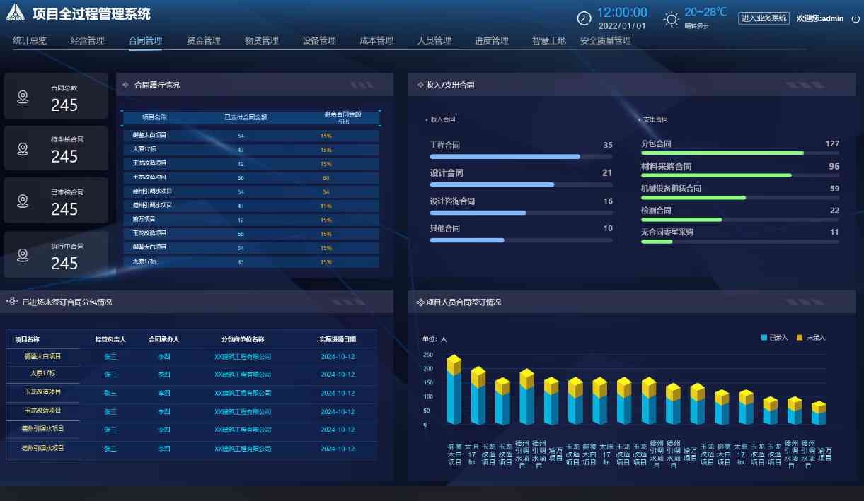 工程项目合同管理系统的核心功能：构建项目成功的“智慧法务中心”